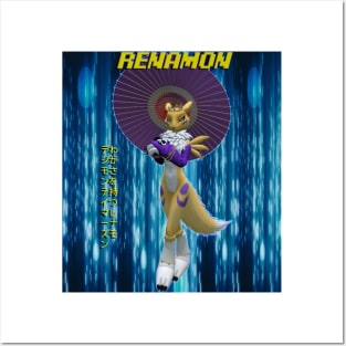 Renamon holding a Wagasa Posters and Art